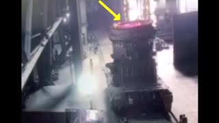 😲 WATCH THIS EXPLOSION AT A STEEL PLANT  FACTORY ACCIDENT CAUGHT ON CAMERA [upl. by Essinger]