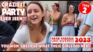 Madness On The Streets Gran Canaria Uncovered 2023 Insane Party 4K 60fps Crazy Party Girls Nightlife [upl. by Chadd]