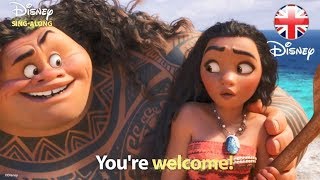 DISNEY SINGALONGS  Youre Welcome  Moana Lyric Video  Official Disney UK [upl. by Akahc]