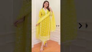 💕💕Ajio organza kurta with dupatta set haul 💕💕 ajio kurta suit set for women haul [upl. by Edmund]