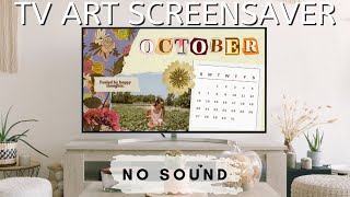 October Inspo and Calendar TV Art Screensaver  Fall Inspo 1 Image  2 Hr  No Sound  DIY Frame TV [upl. by Adamis]