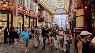 London Leadenhall Market Walk  Where filmed Fantastic Beasts Lara Croft Harry Potter 4K 60fps [upl. by Aohk372]