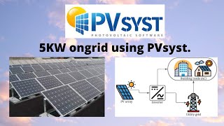 5KW ONGRID SOLAR PROJECT USING PVSYST [upl. by Auginahs]