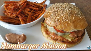 Recette HAMBURGER maison 😋🍔🍟 [upl. by Lekzehcey]