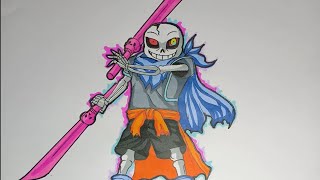 How To Draw Dust Trust Sans Undertale Cách vẽ Sáng Tạo Sán siêu Ngầu [upl. by Quince673]