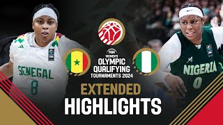 Senegal 🇸🇳 vs Nigeria 🇳🇬  Extended Highlights  FIBA Womens OQT 2024 [upl. by Eirehs]