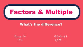 What are factors and multiple of a number Factors amp multiple [upl. by Amuh]