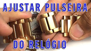 Como diminuir  ajustar Regular Pulseira do Relógio [upl. by Leirej]