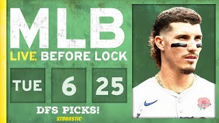 MLB DFS Picks Today 62524 DraftKings amp FanDuel Baseball Lineups  Live Before Lock [upl. by Paxon]