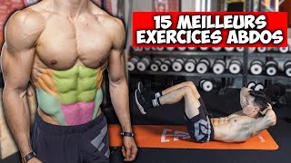 15 MEILLEURS EXERCICES ABDOMINAUX [upl. by Reffotsirhc]