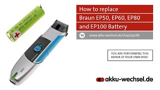 🔋 AkkuWechsel beim Braun EP50 EP60 EP80 amp EP100 – SchrittfürSchritt Anleitung [upl. by Kimberli166]