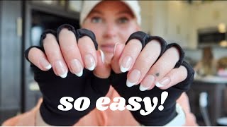 EASY FRENCH TIP NAILS  gel x method using BTArtbox nail tips [upl. by Anined901]