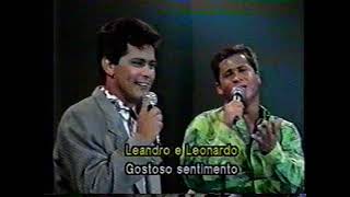 Especial Sertanejo  Leandro amp Leonardo cantam quotGostoso Sentimentoquot na RECORD TV em 1991 [upl. by Llenrahs]