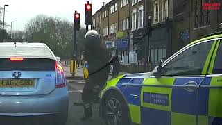 UK Police Drive Into Moped Thief [upl. by Gruchot]