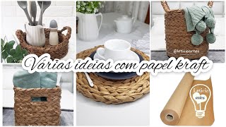 IDEIAS FÁCEIS E LINDAS COM PAPEL KRAFT [upl. by Oniger]