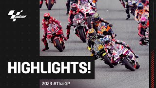 MotoGP™ Race Highlights 🔥  2023 ThaiGP [upl. by Naginnarb]