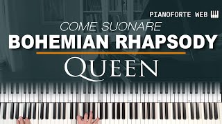 Bohemian Rhapsody  Queen Tutorial Pianoforte [upl. by Tamis]