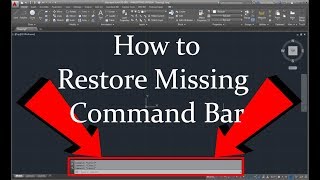 How To Restore Missing Command Bar In AutoCAD 2017  DigitalKnowledge [upl. by Averyl]