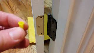 DIY Door Hinge Stripped Screw Hole Repair [upl. by Yrtua130]