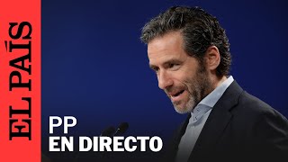 DIRECTO  Rueda de prensa posterior a la reunión del Comité de Dirección del PP  EL PAÍS [upl. by Notneiuq]