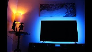 How to install LED light strips behind TV USB LED STRIP FOR TV [upl. by Gerianne82]