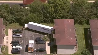 Several injured including kids after truck hits apartment building [upl. by Ihsar]