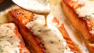 Salmon with Creamy Herb amp Garlic Sauce [upl. by Bennink]