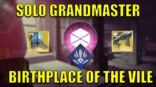 Solo Birthplace of the Vile GM  Peacekeeper Titan NO CONSECRATION Destiny 2 [upl. by Hpejsoj]