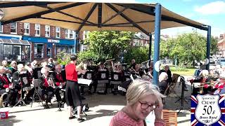 Ipswich Over 50s Brass Band MD Victoria Steinitz Felixstowe Triangle Concert Week 1 4th July 2024 [upl. by Jade]