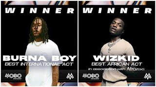 WIZKID AND BURNA BOY WIN BIG AT MOBO AWARDS 2020 SEE FULL LIST OF MOBO AWARD WINNERS [upl. by Curran]