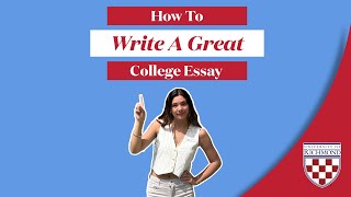 How To Write A Great College Essay in 2024  Advice from URs Office of Admission Staff [upl. by Kari]