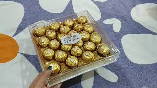 Ferrero Rocher chocolate unboxing and review [upl. by Nhguaval]