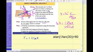 Cylindrical Coordinates Normal Tangential Coordinates Find forces CH13 [upl. by Gough116]