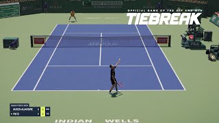 TIEBREAK  Taylor Fritz Vs Felix Auger Aliassime I Indian Wells Open I Expert Difficulty PS5 [upl. by Aneerahs]