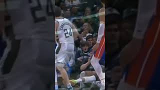 Stewart Ejected for Mid Air Shove on Giannis 😳💥 nba nbahighligts [upl. by Aicilak]