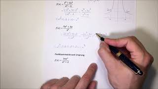 einfache Symmetrie bei gebrochenrationalen Funktionen rechnerisch ausführliche Erklärung [upl. by Giarg]