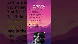 Lady Gaga Bradley Cooper  Shallow Lyrics shorts [upl. by Kelleher]