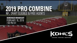 2019 Kohls Pro Combine  FULL BROADCAST REPLAY  Kickers Punters Long Snappers [upl. by Eeslek229]