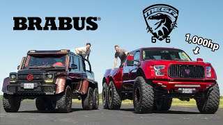 MegaRaptor 6x6 vs MercedesBenz BRABUS 6x6  400000 Meets 2 Million [upl. by Irat]