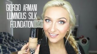 Giorgio Armani Luminous Silk Foundation  First Impression Review  Demo [upl. by Cigam608]