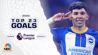 Top 23 Premier League goals of 2023  NBC Sports [upl. by Epilif]