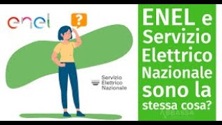 CHE DIFFERENZA Cè TRA ENEL SERVIZIO ELETTRICO NAZIONALE E ENEL MERCATO LIBERO [upl. by Ahsiat337]