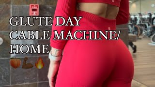 GLUTE DAY  CABLE MACHINEHOME EDITION bunsngunsrach gluteday glutes cablemachine postpartum [upl. by Nainatrad]