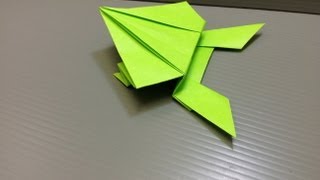 Daily Origami 142  Jumping Frog [upl. by Natsrik]