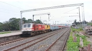 12951 DELHI RAJDHANI EXPRESS IN ORIGINAL BRAND NEW RAKE 129KMPH train indianrailways [upl. by Assenna]