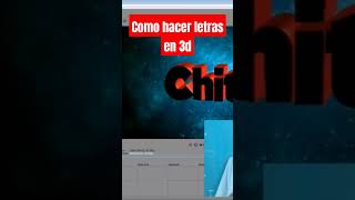 Como hacer letras en 3d [upl. by Danie]