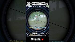 1vs4 Military bridge camper ☠️💀 bgmi pubgmobile pubg 1nonlyzeltrax shorts viralshort [upl. by Durston]