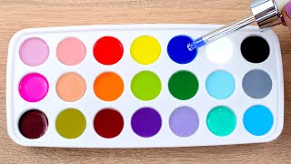 How to Create 16 New Colors from 3 Primary Colors  Satisfying Color Mixing [upl. by Seftton]