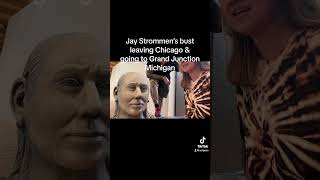 Jay Strommen’s bust going to a new location At Grand Junction Michigan ceramic sculpture clay [upl. by Nhtanhoj]