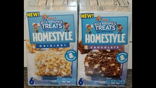 Rice Krispies Treats Homestyle Original amp Chocolate Review [upl. by Leiria]